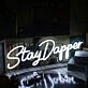 Stay Dapper White Neon Sign for Inspirational and Stylish Spaces