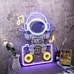Astronaut Sitting On The Radio Custom Neon Sign for Space Enthusiasts