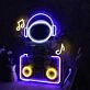 Astronaut Sitting On The Radio Custom Neon Sign for Space Enthusiasts
