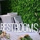 Restrooms White Neon Sign for Businesses and Public Spaces