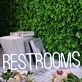 Restrooms White Neon Sign for Businesses and Public Spaces