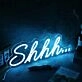 Shhh Blue Neon Sign for Quiet and Relaxation Spaces