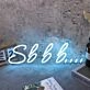 Shhh Blue Neon Sign for Quiet and Relaxation Spaces