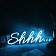 Shhh Blue Neon Sign for Quiet and Relaxation Spaces