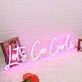 Let Us Go Girls Pink Neon Sign for Fun and Playful Spaces