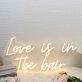 Love Is In The Hair Yellow Neon Sign for Beauty Salons
