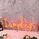 Dumplings Red Custom Neon Sign for Restaurants and Fun Spaces