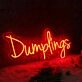 Dumplings Red Custom Neon Sign for Restaurants and Fun Spaces