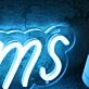 Restrooms Blue Custom Neon Sign for Businesses and Public Spaces