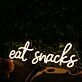 Eat Snacks Yellow Neon Sign for Food Lovers and Fun Spaces