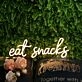 Eat Snacks Yellow Neon Sign for Food Lovers and Fun Spaces