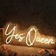 Yes Queen Yellow Custom Neon Sign for Empowering and Fun Spaces