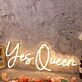 Yes Queen Yellow Custom Neon Sign for Empowering and Fun Spaces