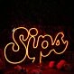 Sips Orange Neon Sign for Fun and Social Spaces