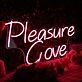 Pleasure Cove Pink Neon Sign for Relaxation and Fun Spaces