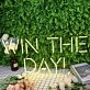 Win The Day Yellow Neon Sign for Inspirational and Motivational Spaces