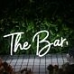 The Bar White Neon Sign for Bars and Social Spaces