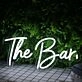 The Bar White Neon Sign for Bars and Social Spaces