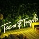 Tacos And Tequila Yellow Neon Sign for Fun and Social Spaces