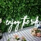 Enjoy The Ride White Neon Sign for Inspirational and Positive Spaces