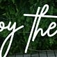 Enjoy The Ride White Neon Sign for Inspirational and Positive Spaces