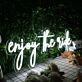 Enjoy The Ride White Neon Sign for Inspirational and Positive Spaces