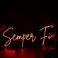 Semper Fi Red Neon Sign for Military and Patriotic Spaces