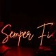 Semper Fi Red Neon Sign for Military and Patriotic Spaces
