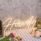 Howdy Yellow Neon Sign for Western and Fun Spaces