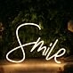 Smile Yellow Neon Sign for Positive and Fun Spaces