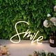 Smile Yellow Neon Sign for Positive and Fun Spaces