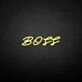 'Boss' neon sign
