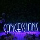 Concessions Blue Neon Sign for Event and Party Spaces