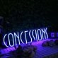 Concessions Blue Neon Sign for Event and Party Spaces