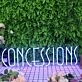 Concessions Blue Neon Sign for Event and Party Spaces