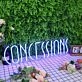 Concessions Blue Neon Sign for Event and Party Spaces