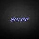'Boss' neon sign