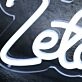 Zeta Tau Alpha White Neon Sign for Sorority and College Decor