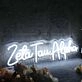 Zeta Tau Alpha White Neon Sign for Sorority and College Decor