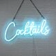 Blue Cocktails LED Neon Sign for Bars and Social Spaces