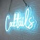 Blue Cocktails LED Neon Sign for Bars and Social Spaces