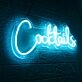 Blue Cocktails LED Neon Sign for Bars and Social Spaces