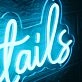 Blue Cocktails LED Neon Sign for Bars and Social Spaces