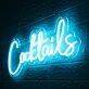 Blue Cocktails LED Neon Sign for Bars and Social Spaces