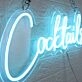 Blue Cocktails LED Neon Sign for Bars and Social Spaces