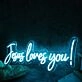Jesus Loves You Blue Neon Sign for Religious and Spiritual Spaces