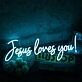 Jesus Loves You Blue Neon Sign for Religious and Spiritual Spaces