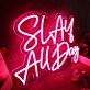 Slay All Day Red LED Custom Neon Sign for Empowering and Bold Spaces