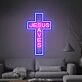 Jesus Saves LED Neon Sign Cross Wall Decor Jesus Art Home Decor for Religious and Spiritual Spaces