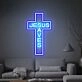Jesus Saves LED Neon Sign Cross Wall Decor Jesus Art Home Decor for Religious and Spiritual Spaces